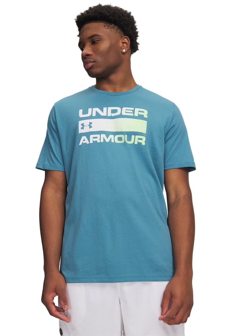 Tricou din amestec de bumbac Team Issue Wordmark - Verde lime/Albastru deschis