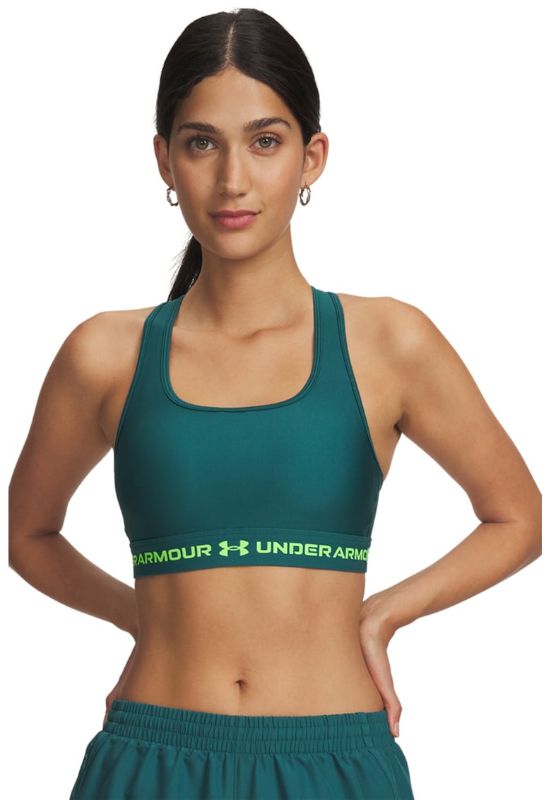 Bustiera cu bretele incrucisate pe spate si banda loo - Verde persan