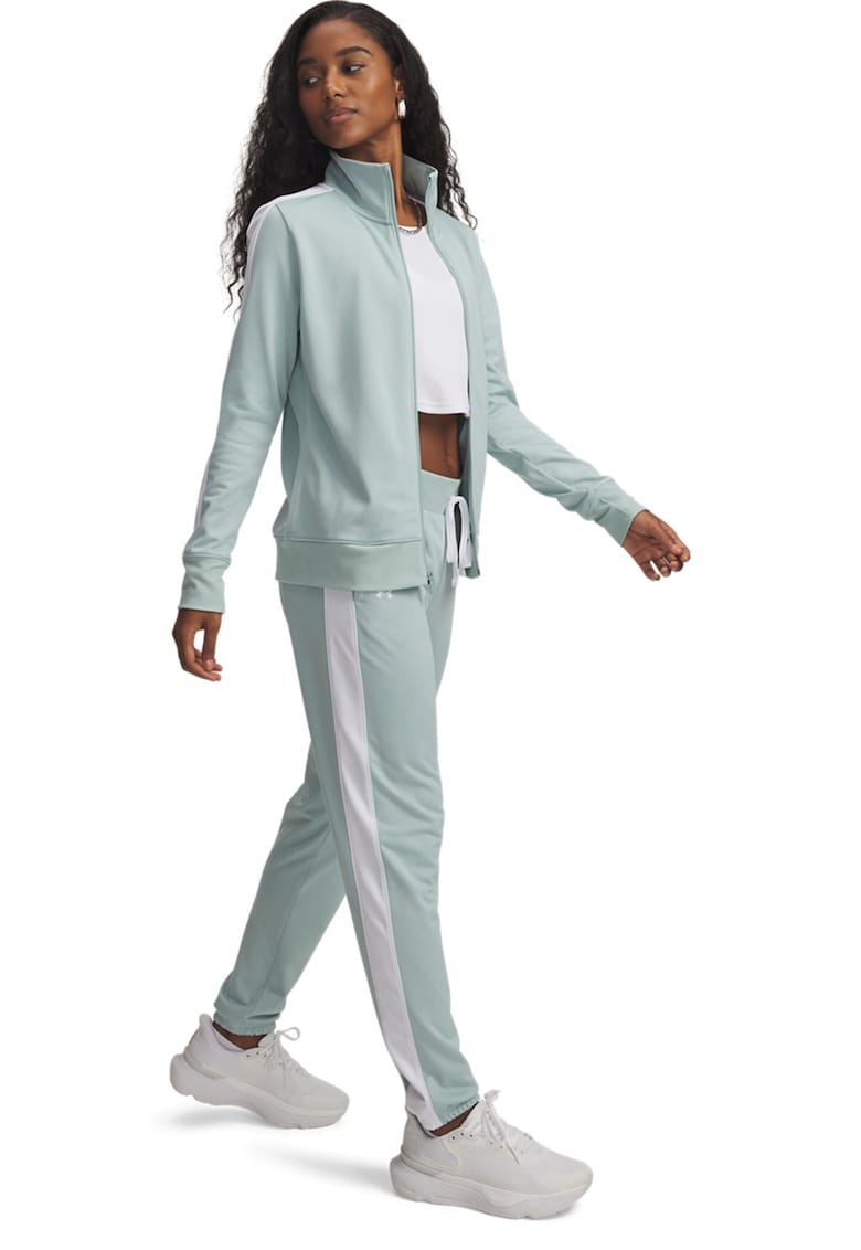 Trening cu fermoar Tricot - Alb/Albastru glaciar