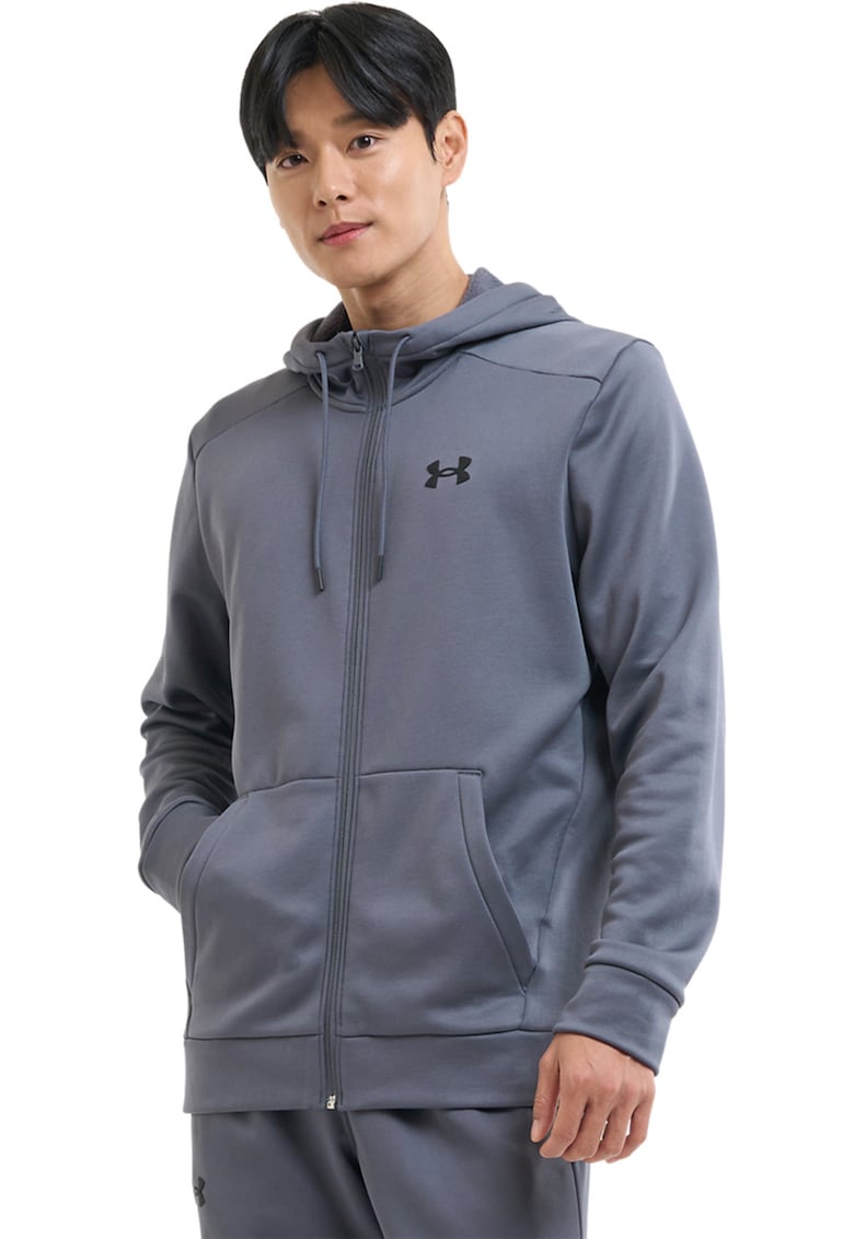 Hanorac lejer - pentru fitness - Negru/Gri cenusiu