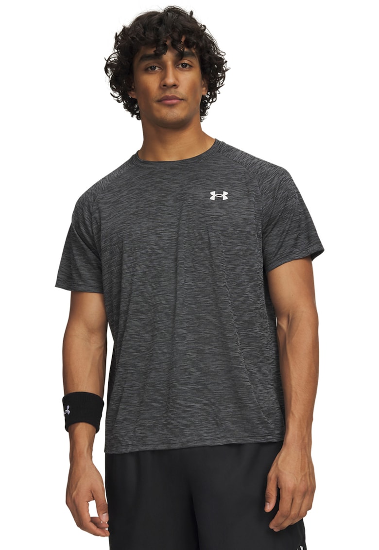 Tricou lejer texturat pentru fitness Tech™ - Alb/Negru