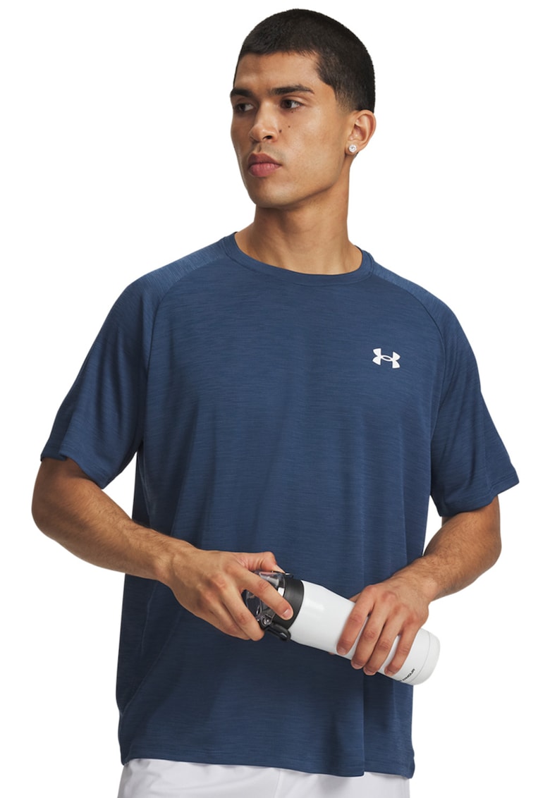 Tricou lejer texturat pentru fitness Tech™ - Alb/Bleumarin