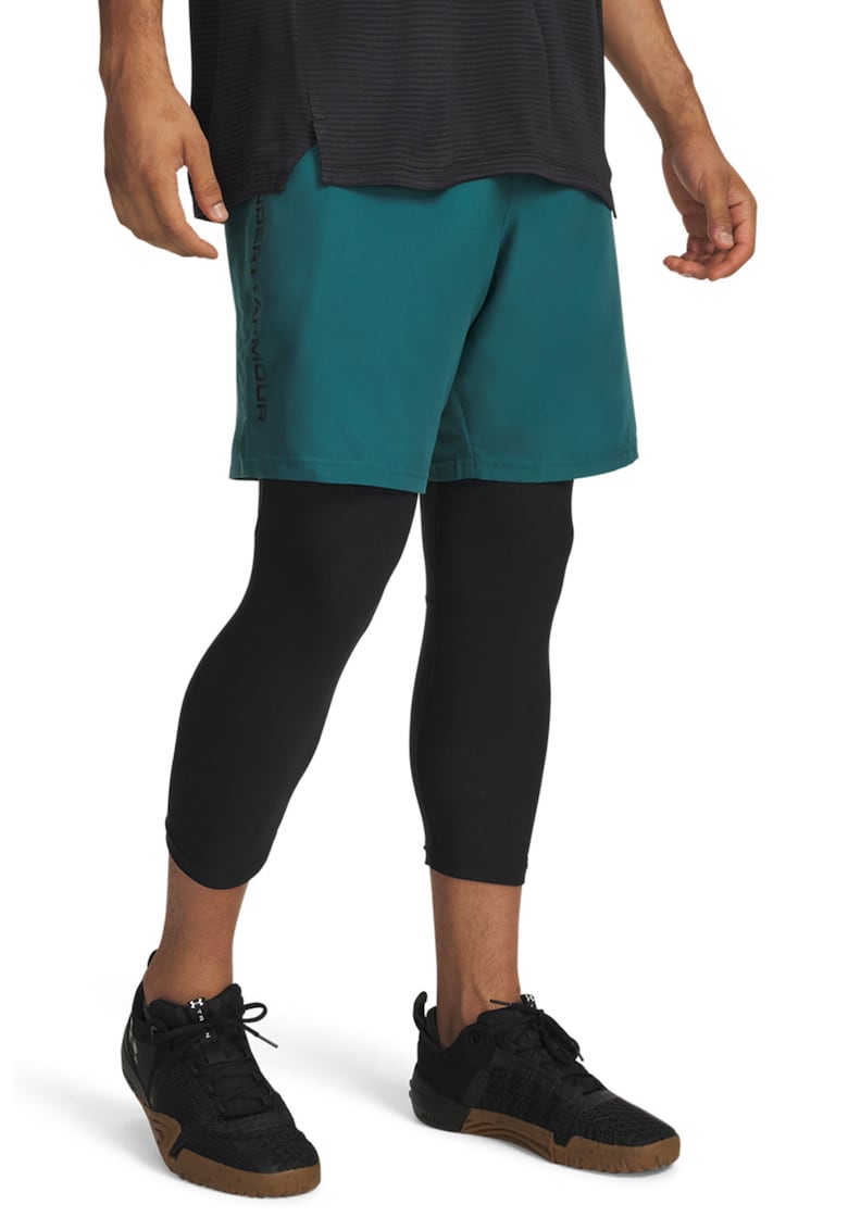 Pantaloni cu logo si buzunare laterale - pentru antrenament Tech - Verde/Negru