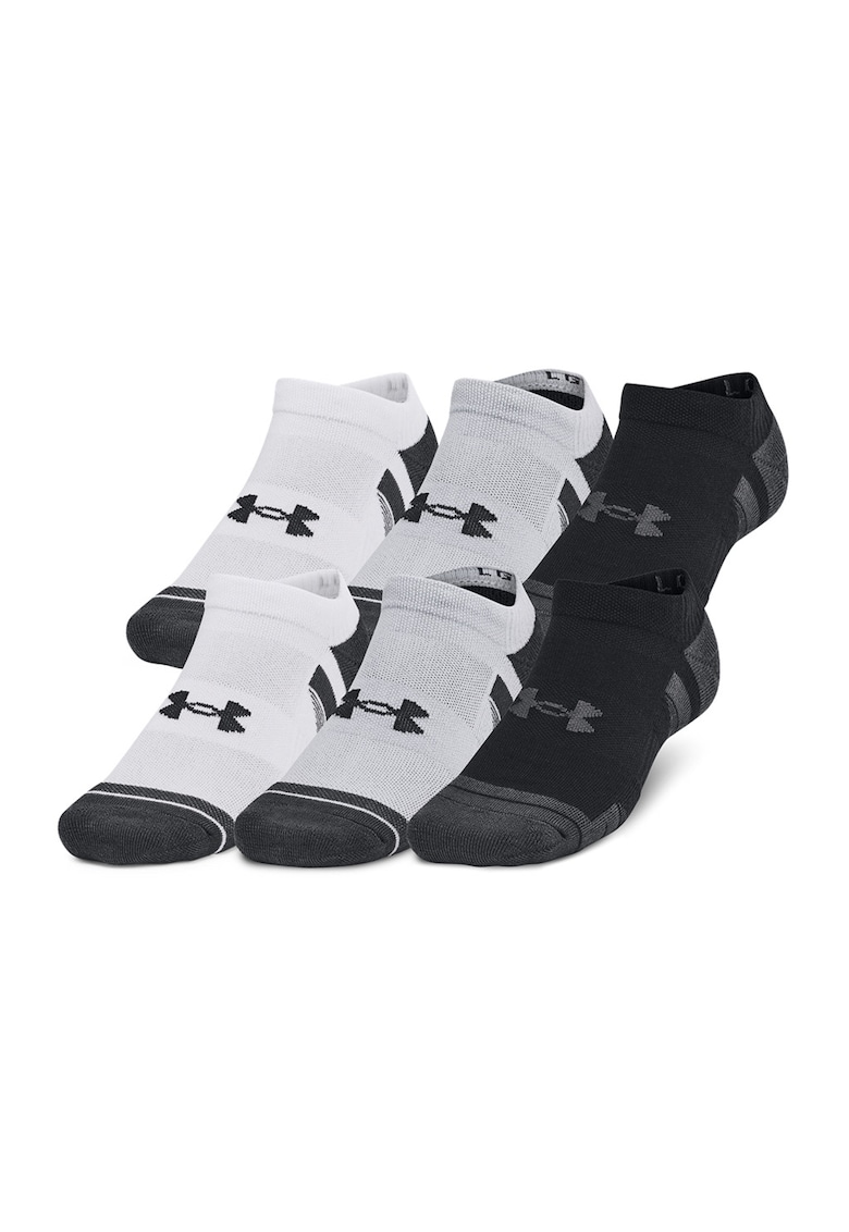 Set de sosete scurte cu logo - 3 perechi - Alb/Negru/Gri