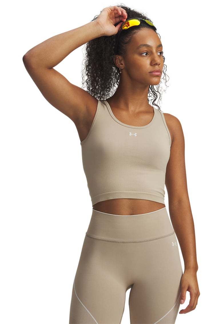 Top fara cusaturi pentru antrenament Vanish - Alb/Bej deschis