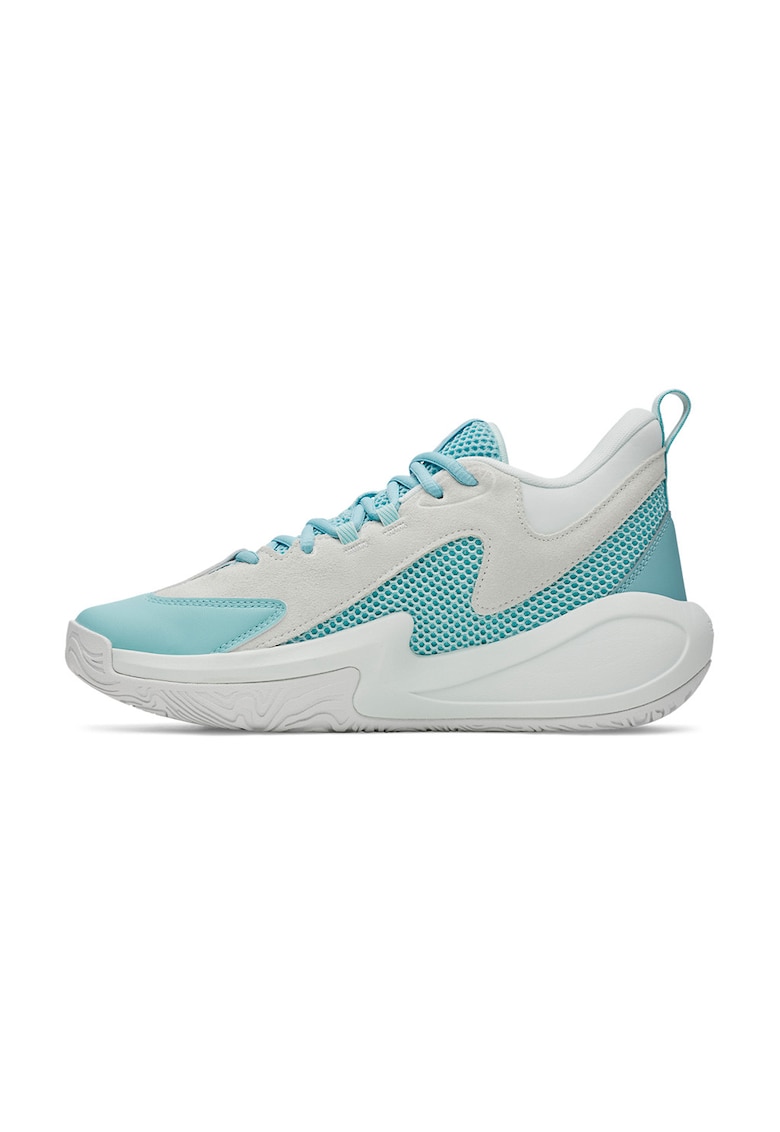 Pantofi mid-cut Curry 3Z 25 pentru baschet - Gri deschis/Turcoaz