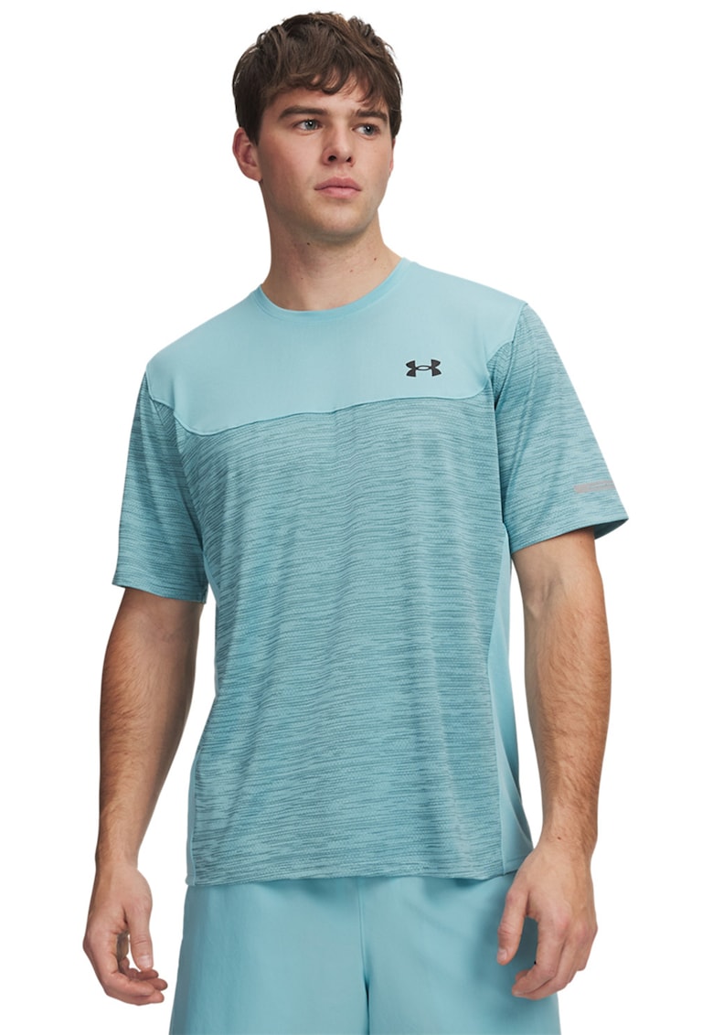 Tricou lejer imprimeu logo - pentru fitness Tech Utility - Albastru pastel/Negru