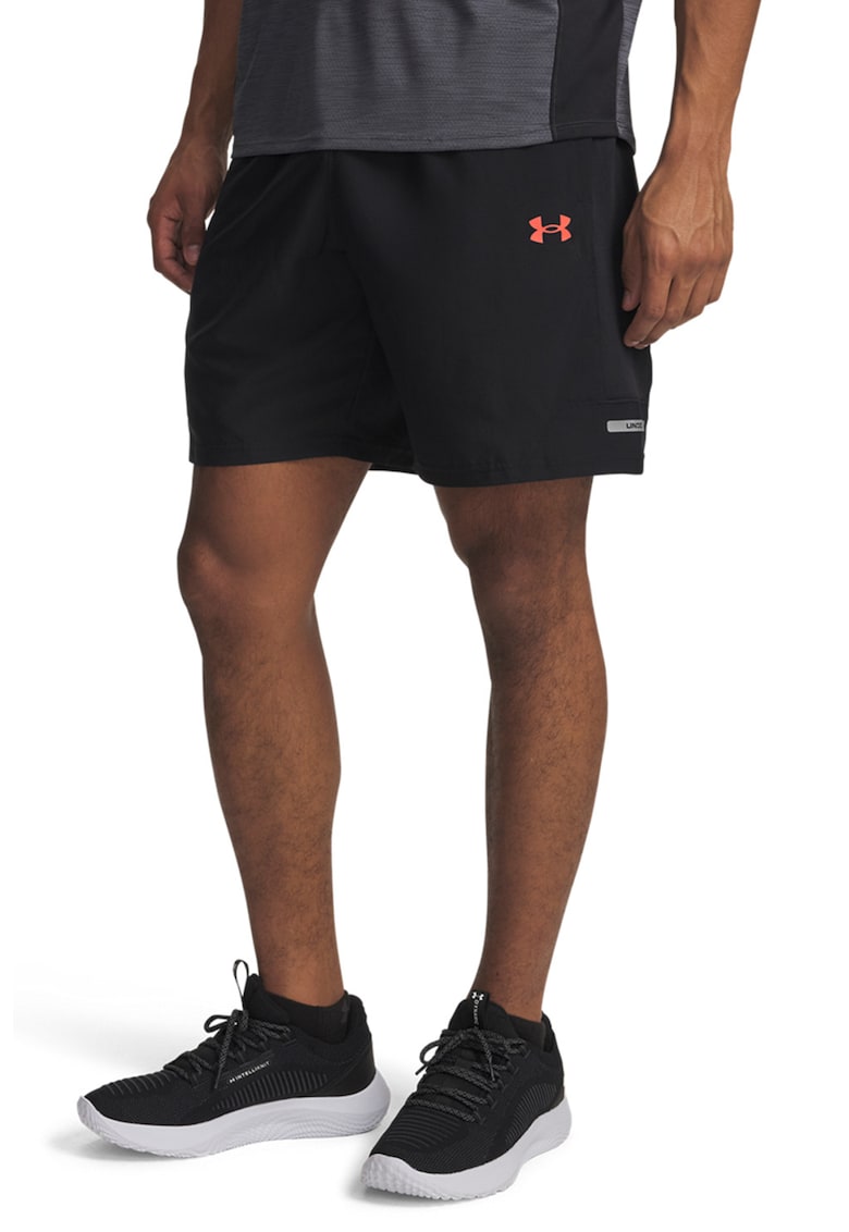 Pantaloni scurti cu croiala lejera si talie elastica - pentru fitness Tech Utility - Rosu/Negru
