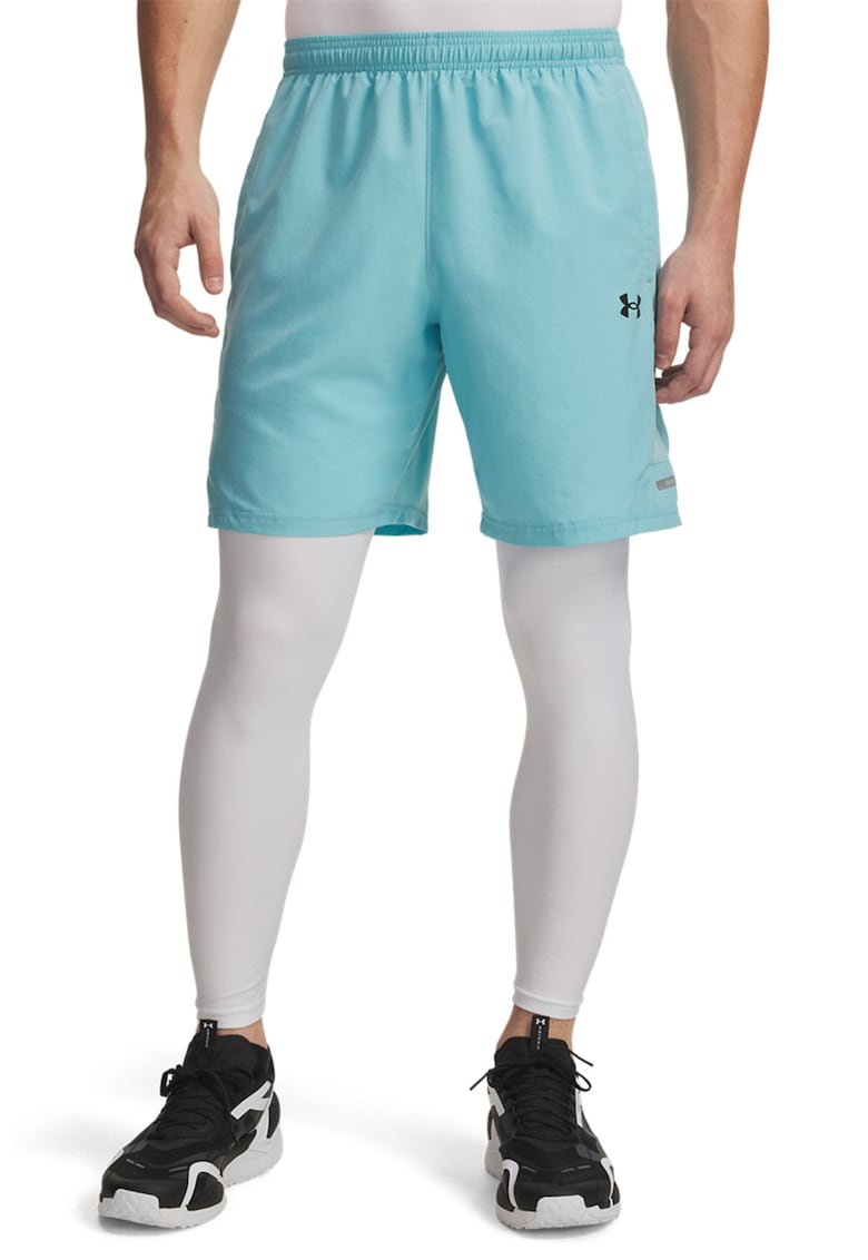 Pantaloni scurti cu croiala lejera si talie elastica - pentru fitness Tech Utility - Negru/Turcoaz