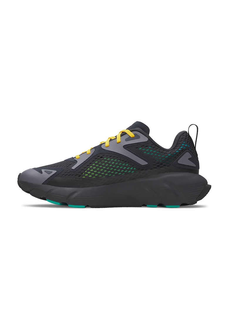 Pantofi sport din plasa cu garnituri din material sintetic Aura - Verde/Galben/Gri antracit