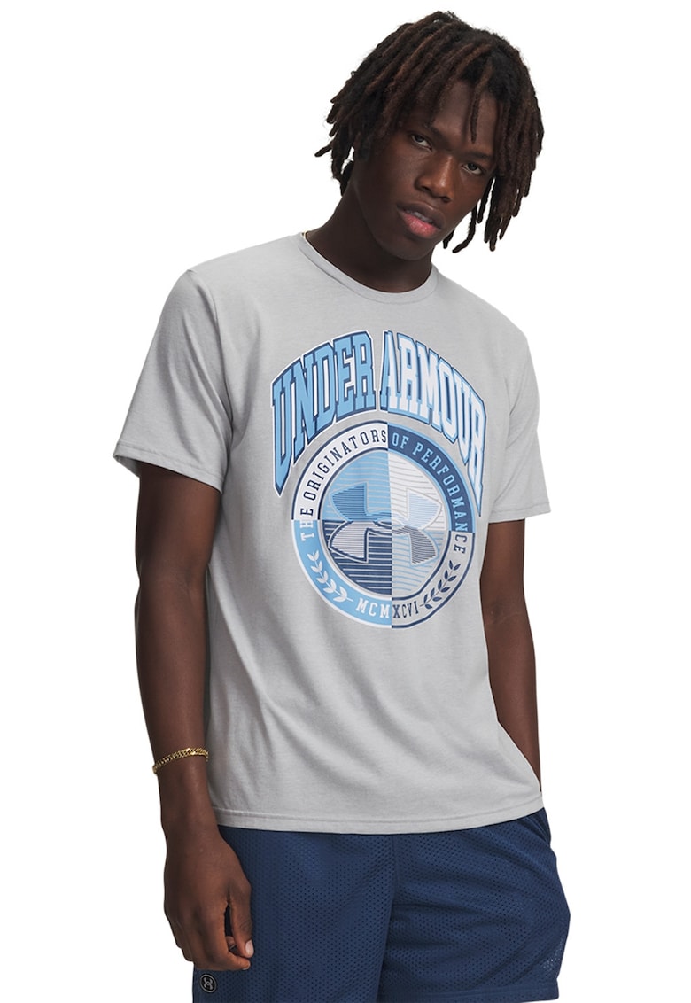 Tricou lejer Varsity Crest - Albastru pastel/Gri deschis/Alb optic