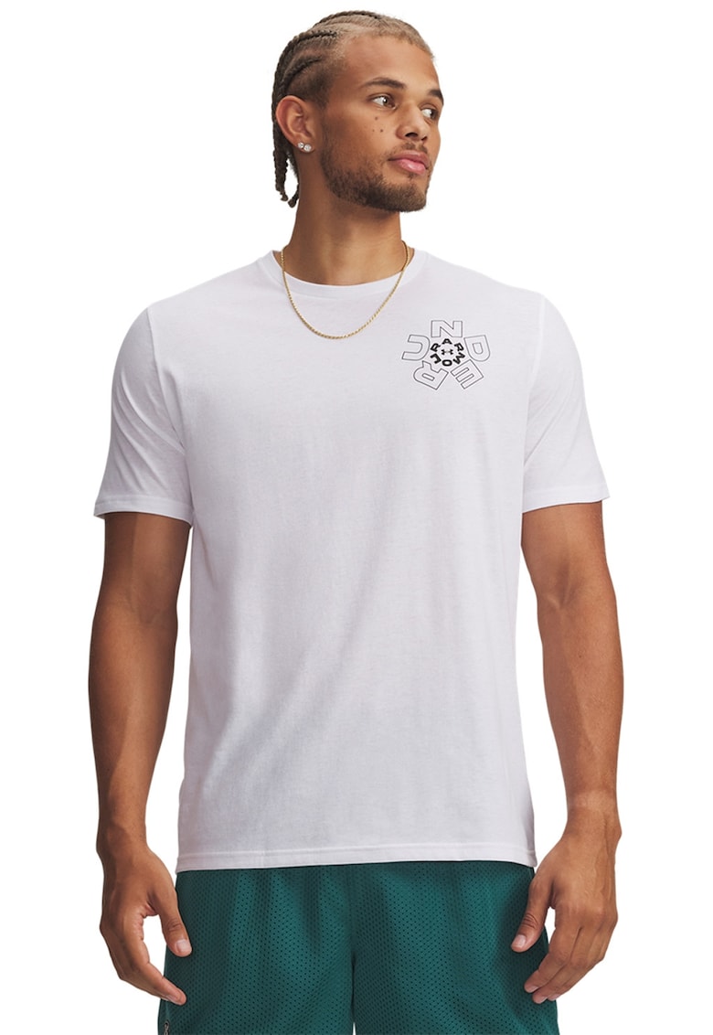 Tricou din amestec de bumbac Radial - Albastru pastel/Galben pal/Alb optic