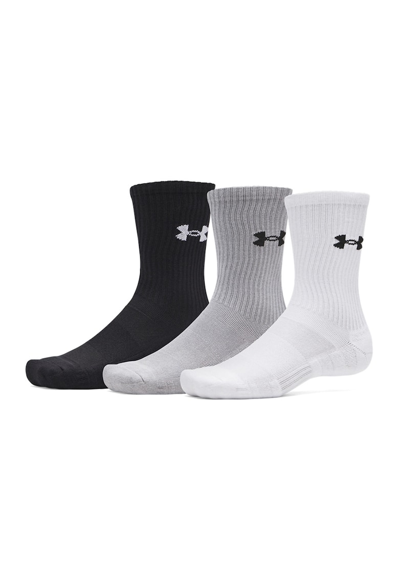 Set de sosete din bumbac Performance - 3 perechi - Negru stins/Alb optic