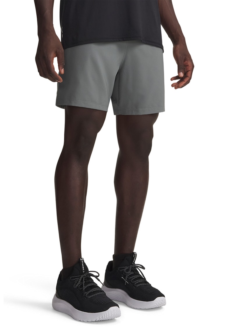 Pantaloni scurti cu talie elastica - Gri deschis