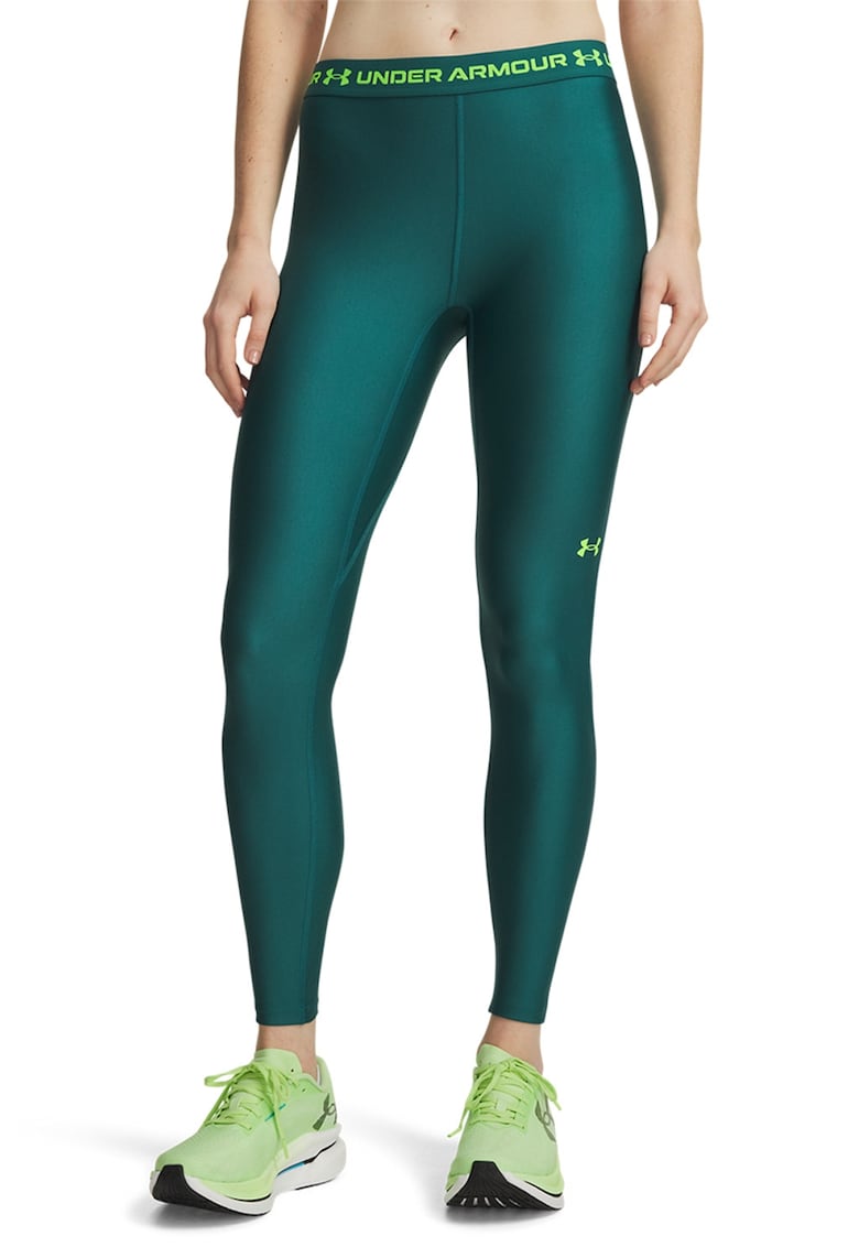 Colanti cu banda logo elastica - pentru fitness - Verde feriga