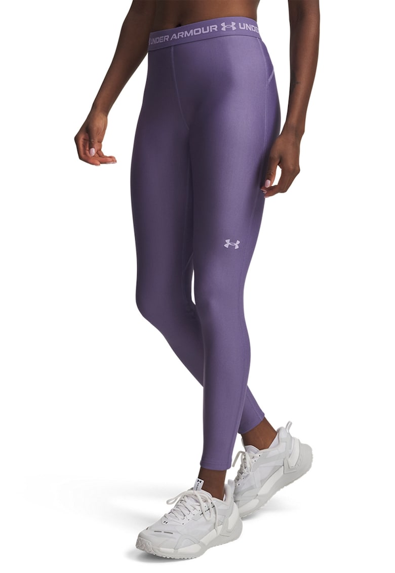 Colanti cu banda logo elastica - pentru fitness - Lila