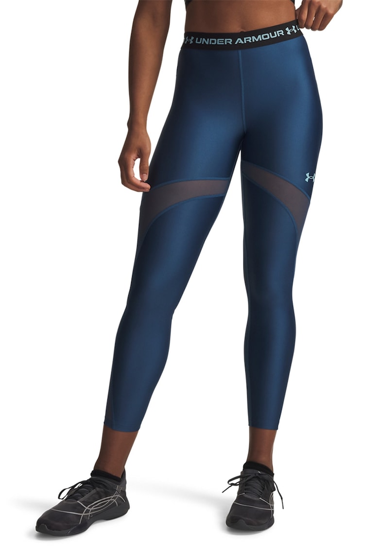 Colanti cu segmente din plasa - pentru fitness - Negru/Albastru inchis