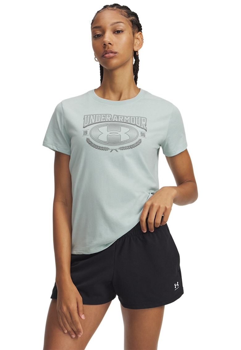 Tricou cu imprimeu logo Varsity - Verde pal