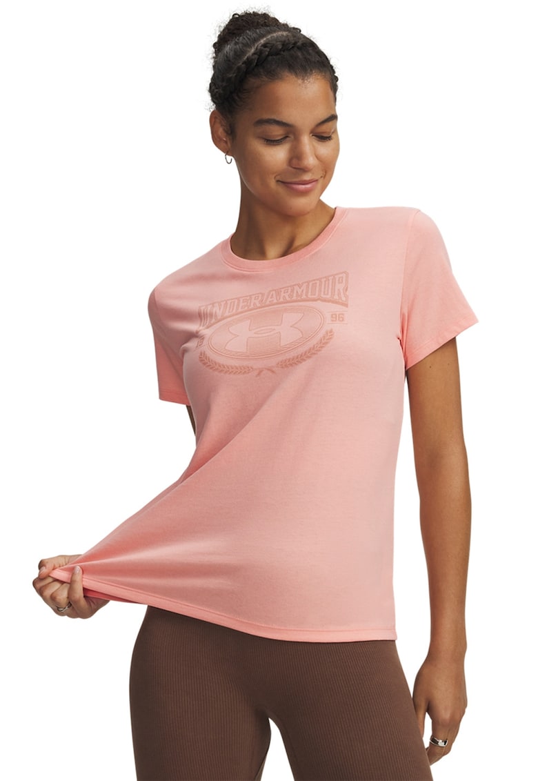 Tricou cu imprimeu logo Varsity - Fucsia