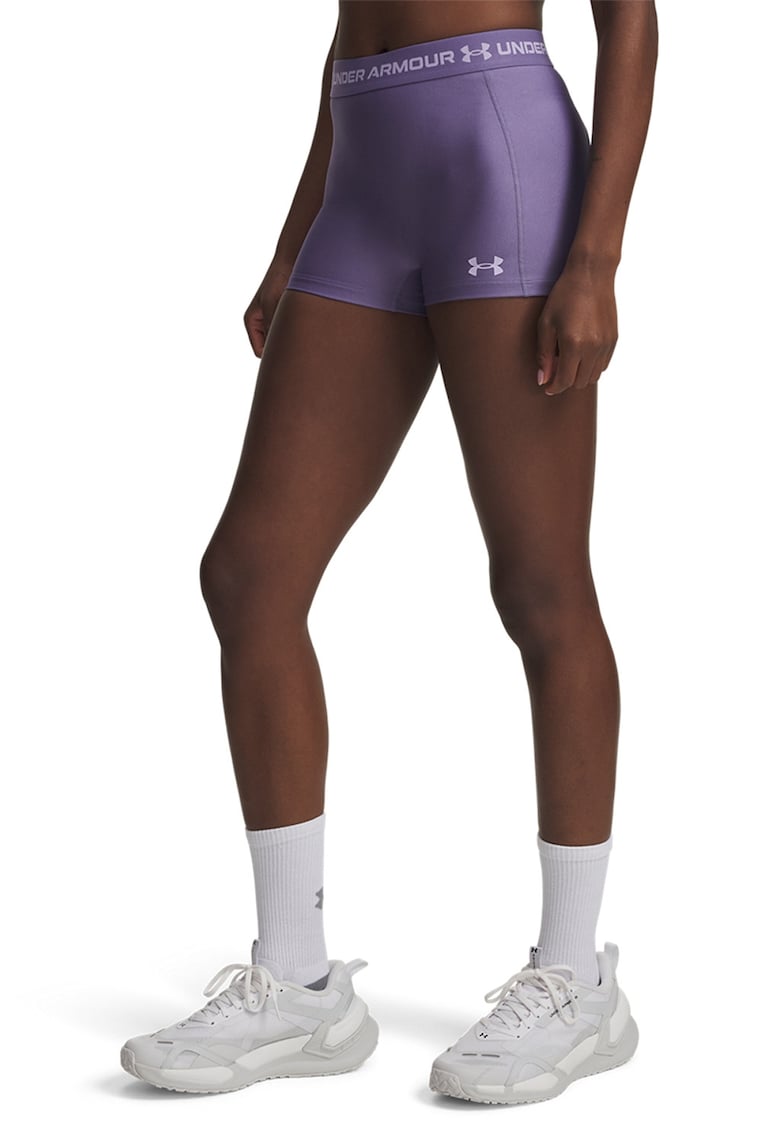 Colanti scurti cu banda logo in talie - pentru antrenament HeatGear - Lila