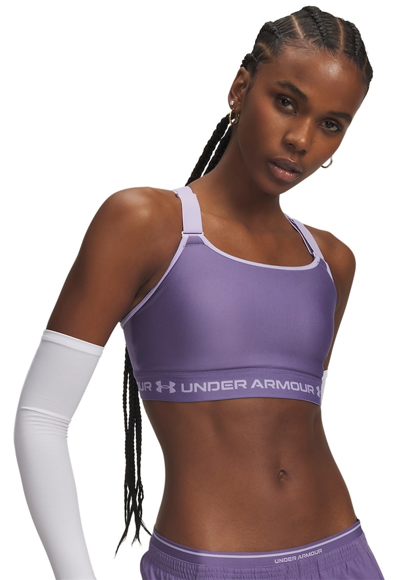 Bustiera cu banda logo - pentru fitness - Lila