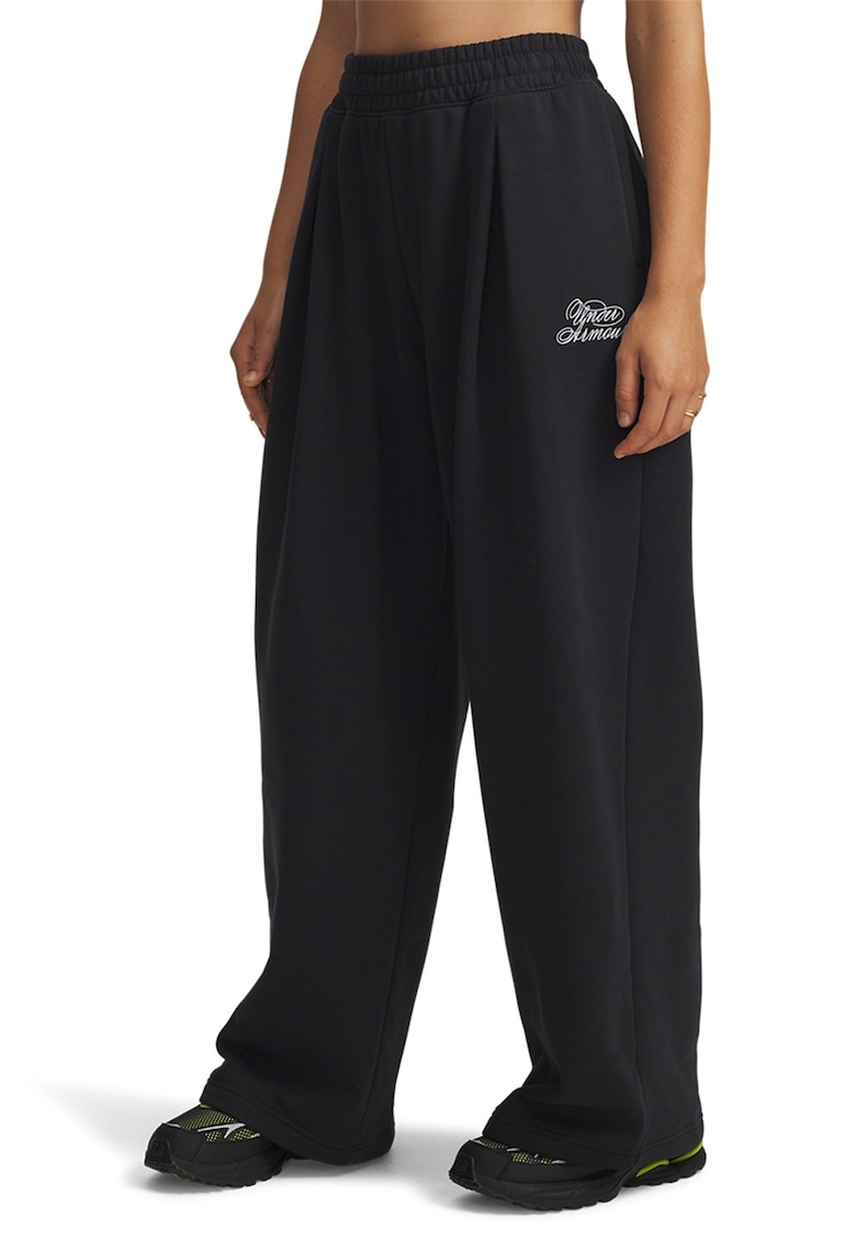 Pantaloni de trening din fleece cu croiala ampla Rival - Negru