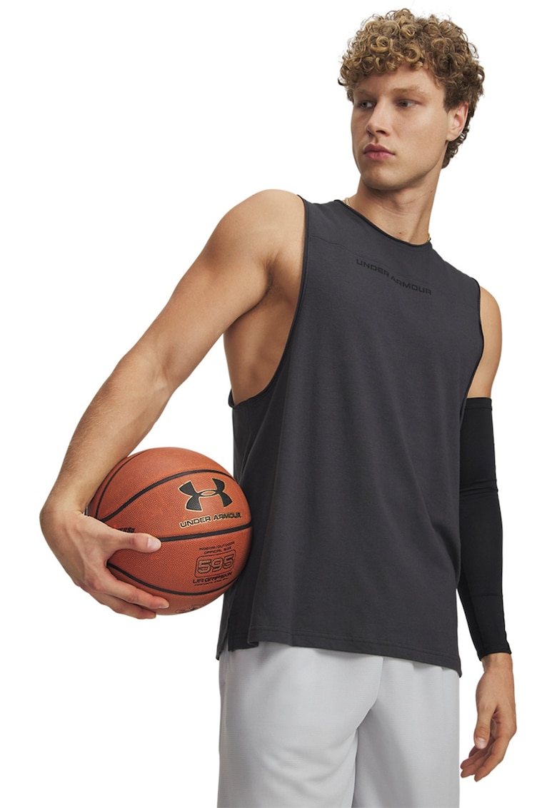 Top din amestec de bumbac - oentru baschet Hoops - Negru