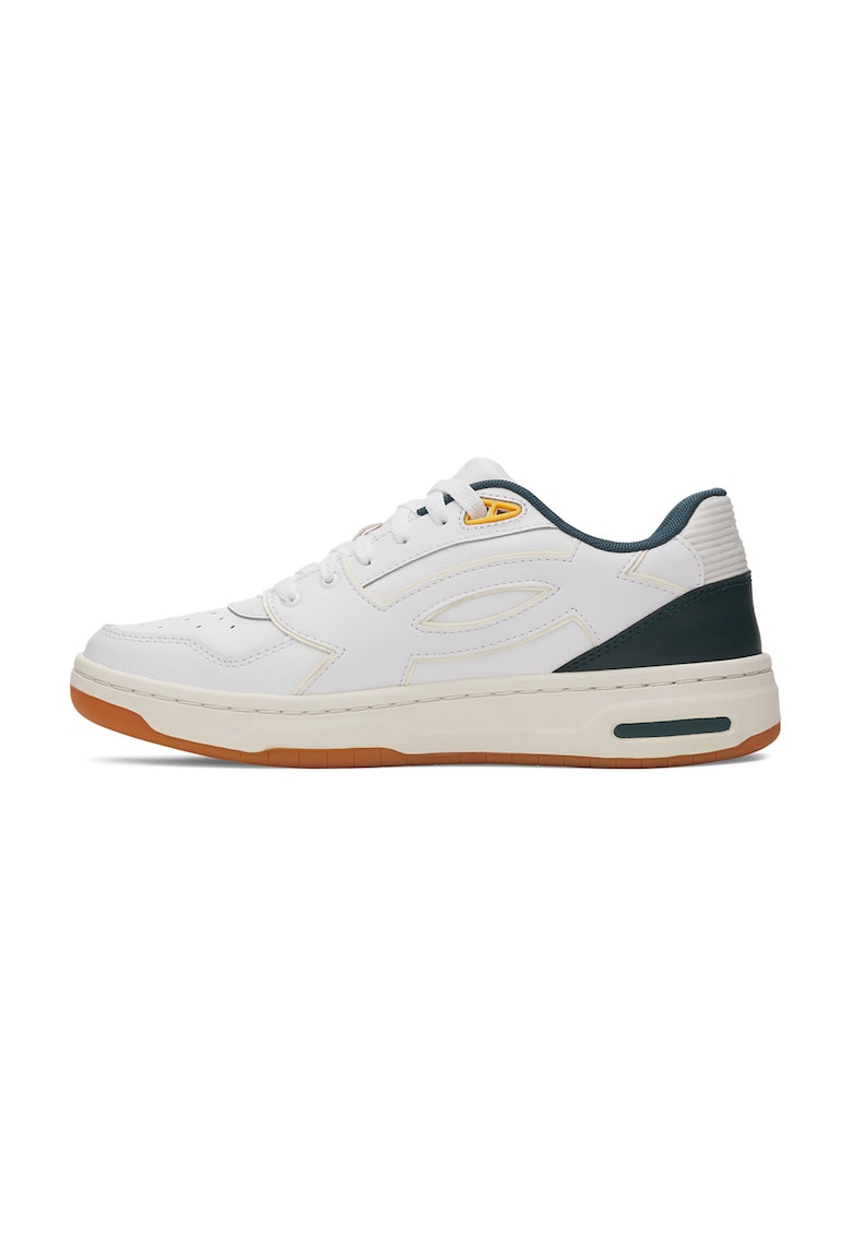 Pantofi sport din piele Flex - Alb/Verde padure/Bej deschis