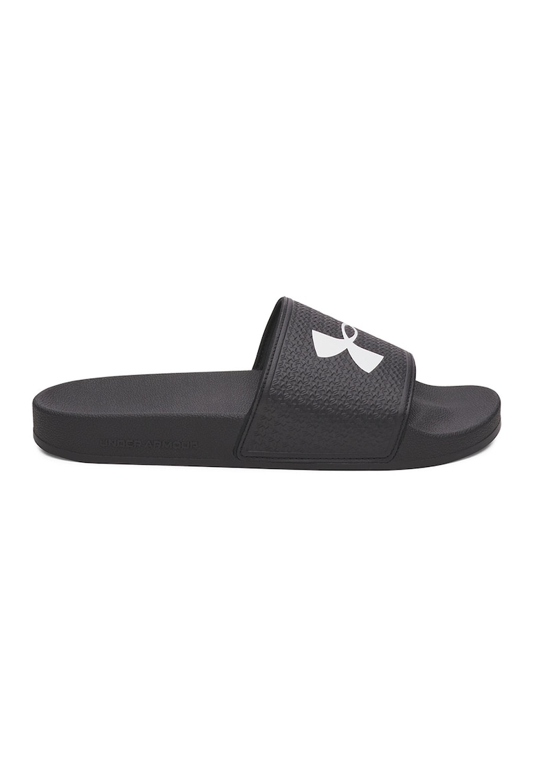 Papuci cu logo ARMR - Negru/Alb optic