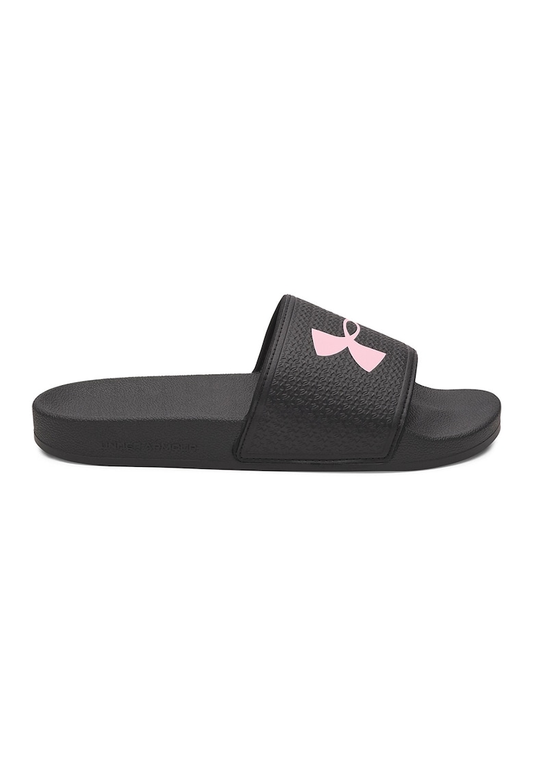 Papuci cu logo ARMR - Negru/Roz pastel
