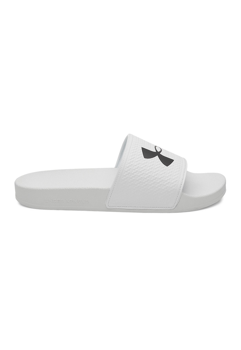 Papuci cu logo ARMR - Negru stins/Alb optic