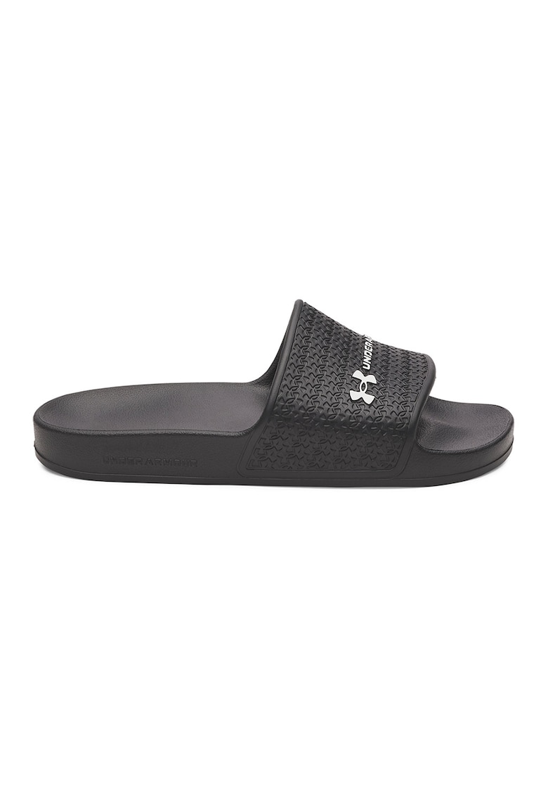 Papuci cu logo ARMR - Negru/Alb optic