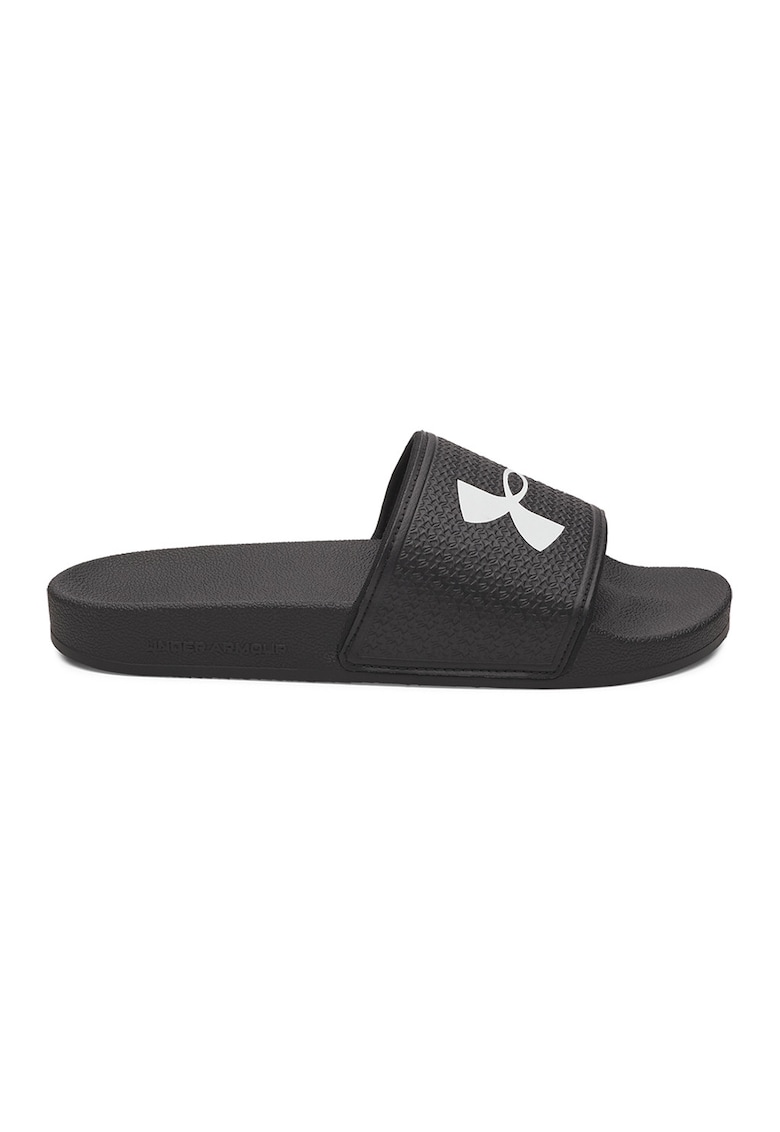 Papuci cu logo supradimensionat ARMR - Negru/Alb optic