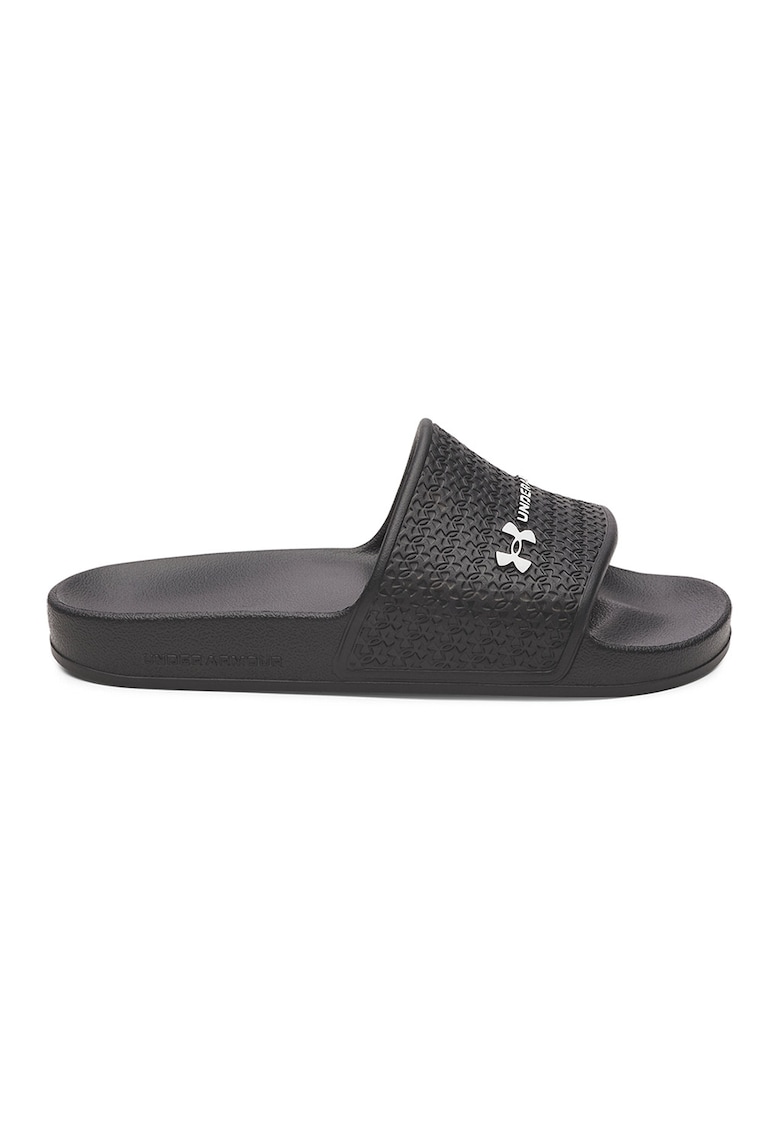 Papuci cu logo ARMR - Negru/Alb optic