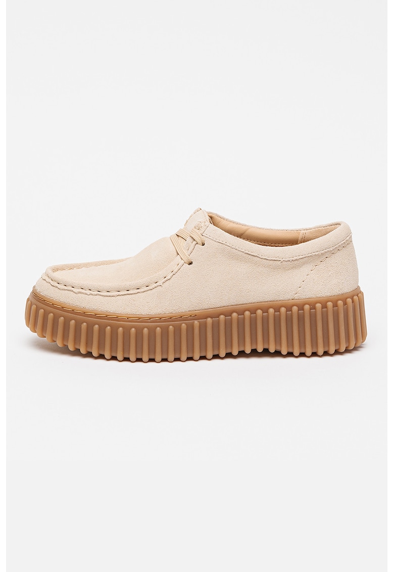 Mocasini de piele intoarsa Torhill - Bej deschis