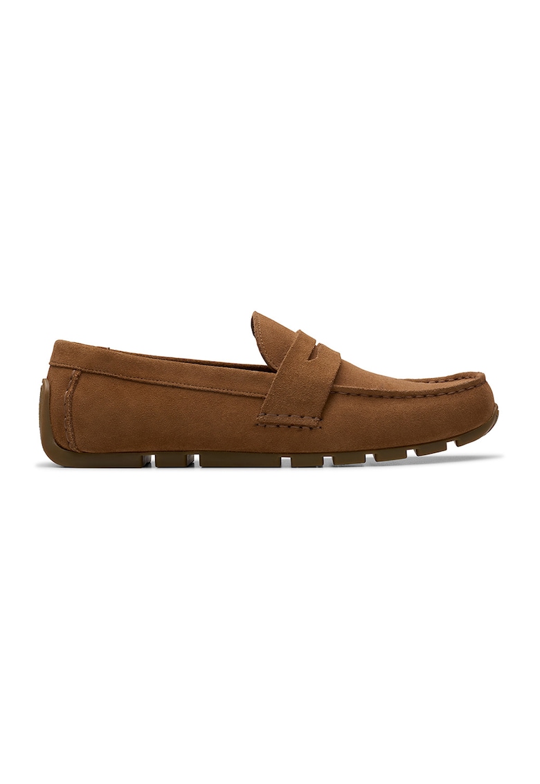 Pantofi loafer de piele intoarsa Corsley Bar - Maro scortisoara