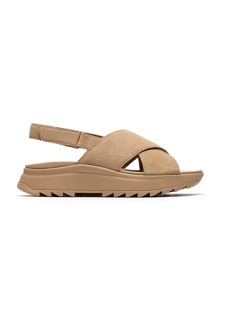 Sandale wedge cu barete incrucisate Dashlite - Portocaliu persan