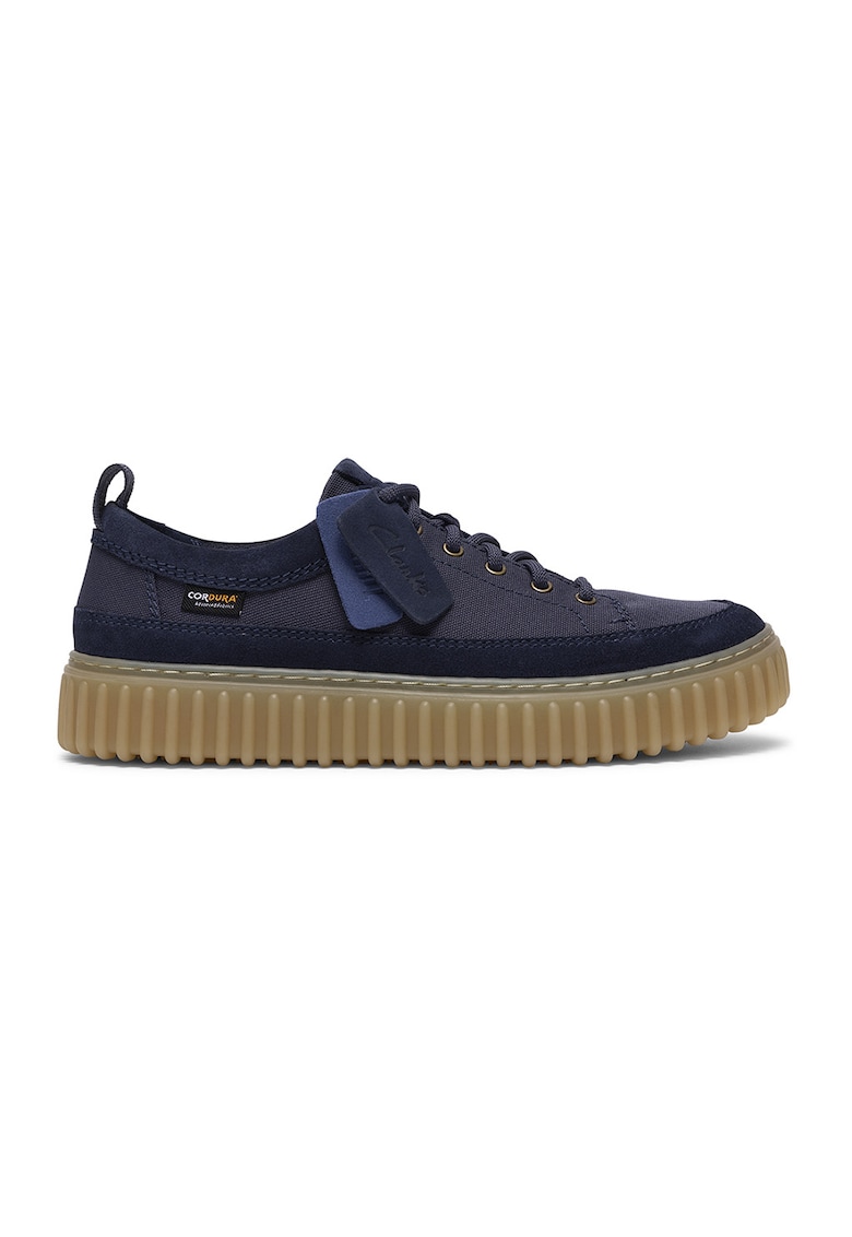 Pantofi sport din piele nabuc Torhill - Albastru ultramarin