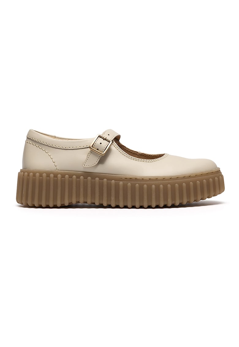 Pantofi de piele Torhill Jane - Maro camel