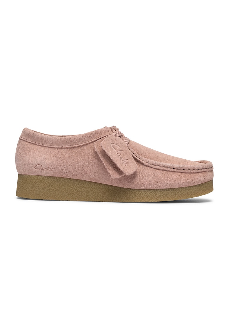 Mocasini din piele intoarsa Wallabee - Roz deschis