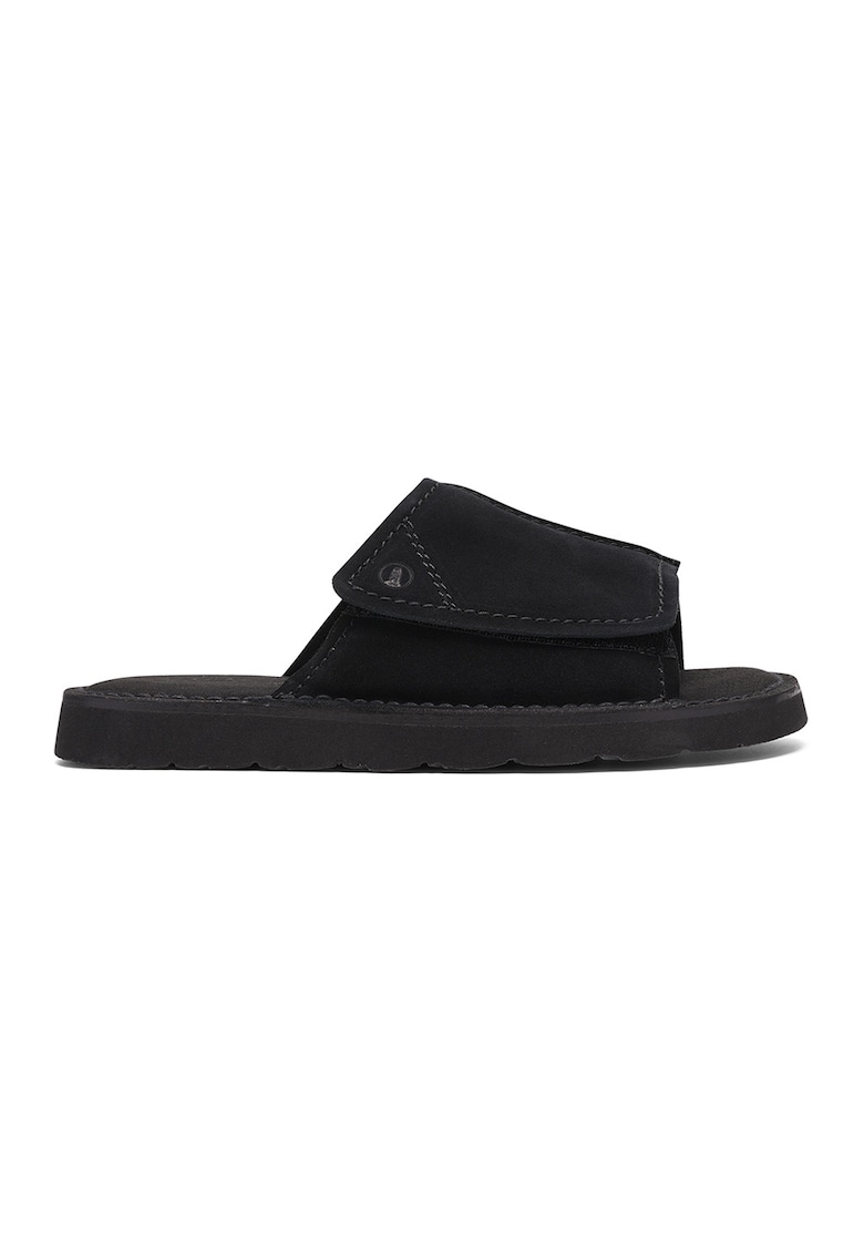 Papuci de piele intoarsa Solsbury - Negru