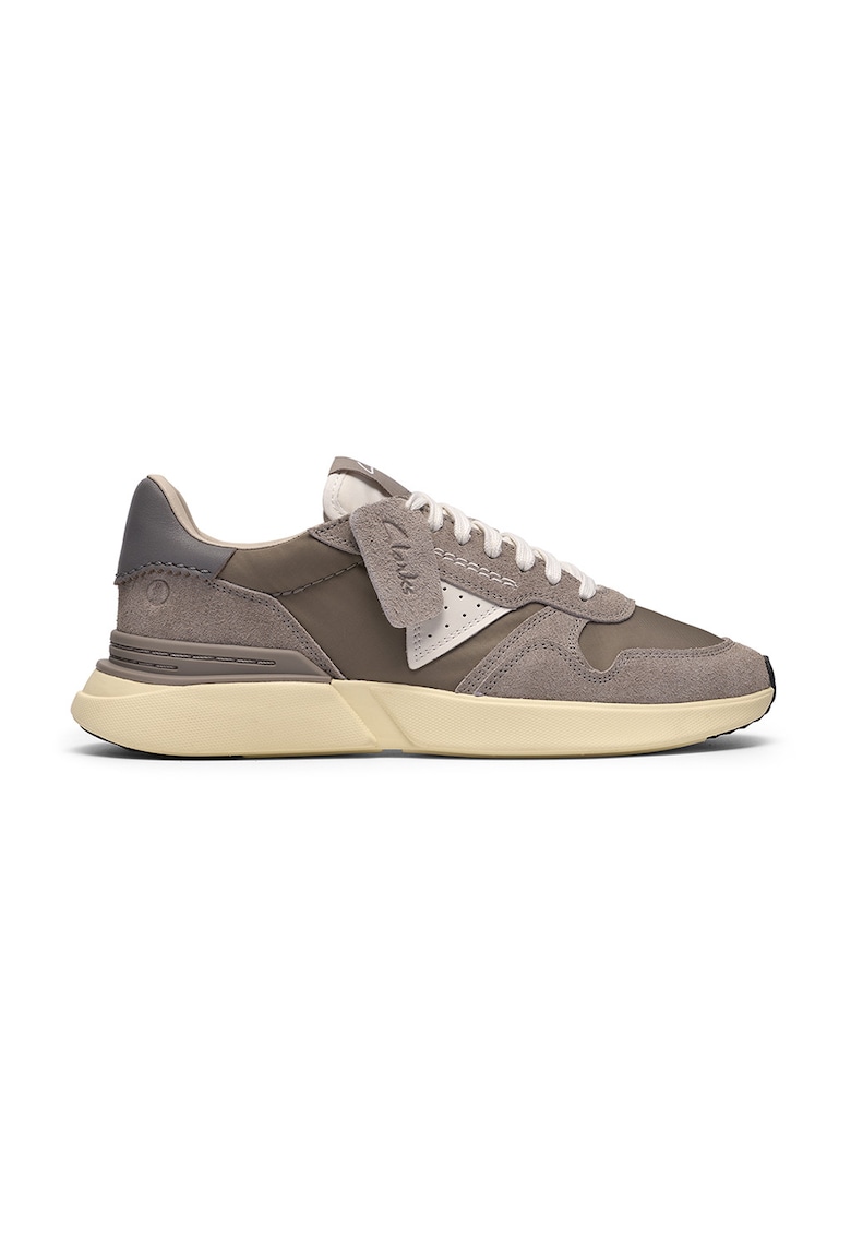 Pantofi sport cu garnituri de piele intoarsa Craftwick - Maro taupe/Maro deschis