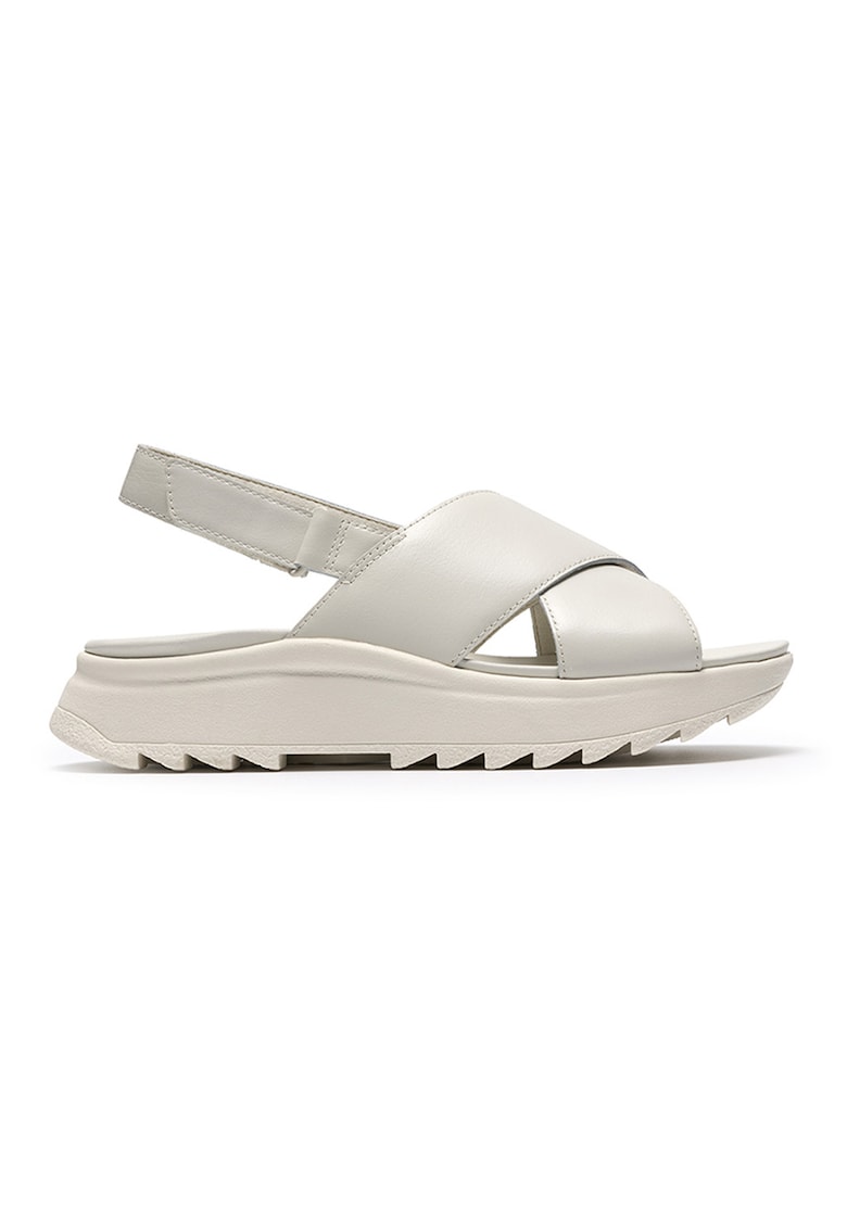Sandale wedge cu barete incrucisate Dashlite - Alb