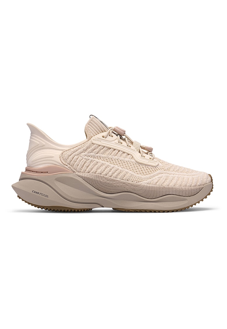 Pantofi sport din material textil cu sireturi elastice - Piersica