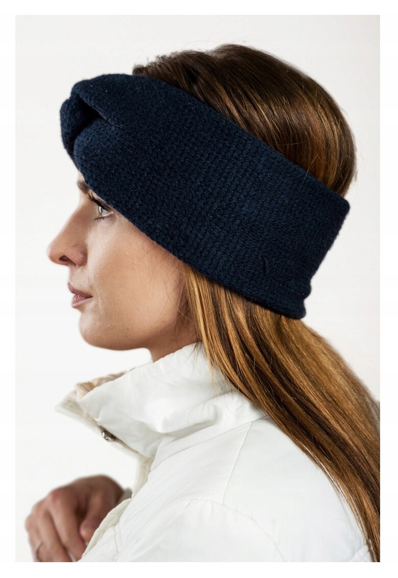 Banda pentru femei - CZ06 - bleumarin - marime unica - 15% lana de alpaca - 60% poliacril