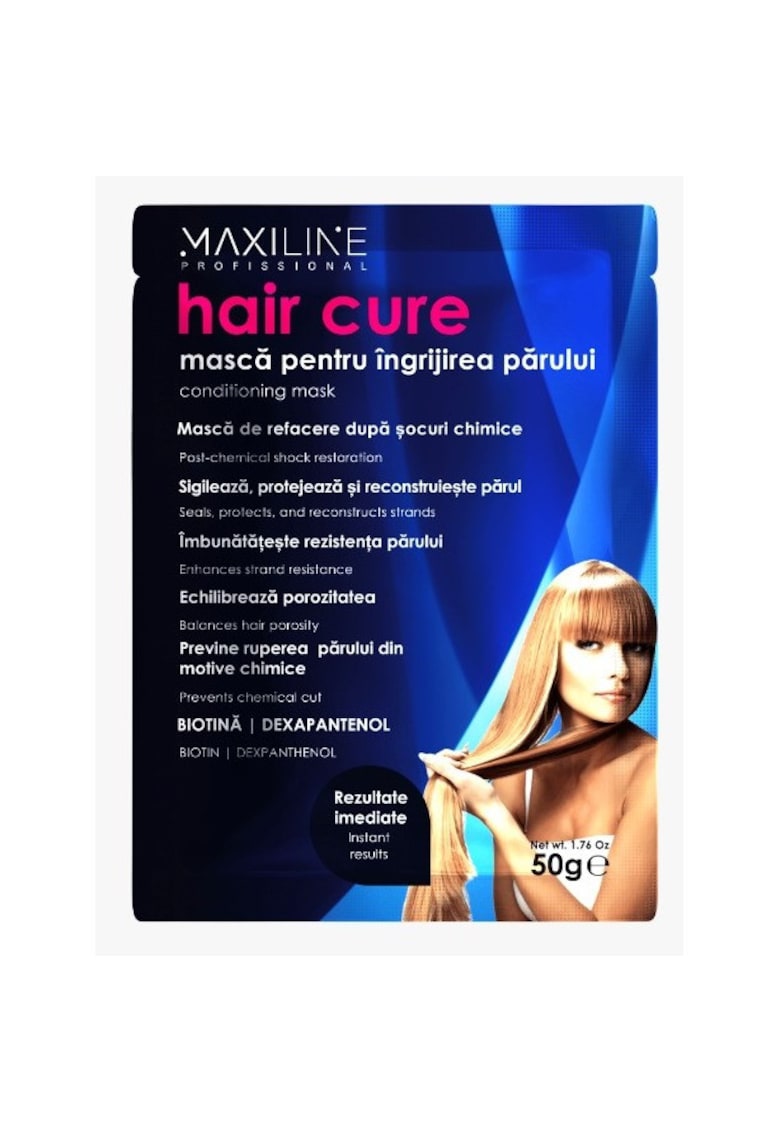 Masca de par Hair Cure - tratament de urgenta - 50 gr - pentru par tratat chimic