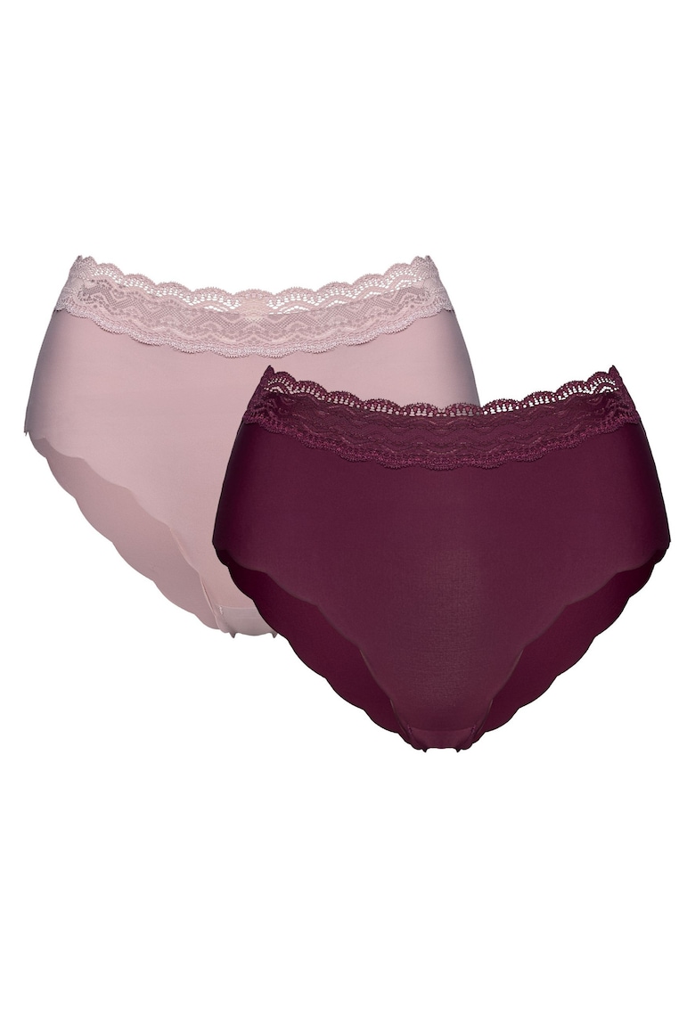 Set 2 perechi chiloti dama - Roz/Mov - Poliamida