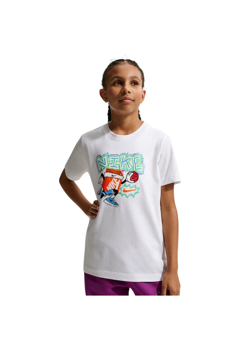 Tricou Boxy Hoops 53846 - Alb