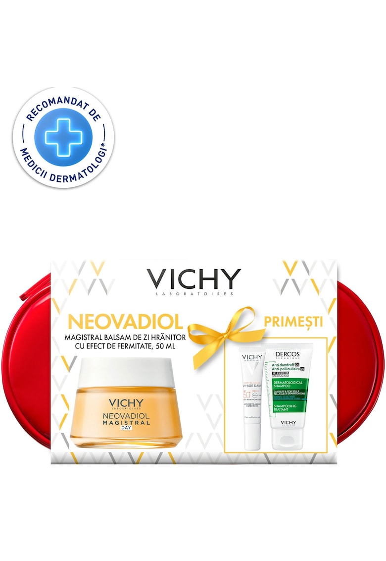 Trusa: Neovadiol Magistral Balsam de Zi Hranitor cu Efect de Fermitate - 50 ml + Sampon Tratament Anti-Matreata Dercos - 50 ml + Fluid Protector Capital Soleil UV-AGE DAILY SPF50+ - 15ml