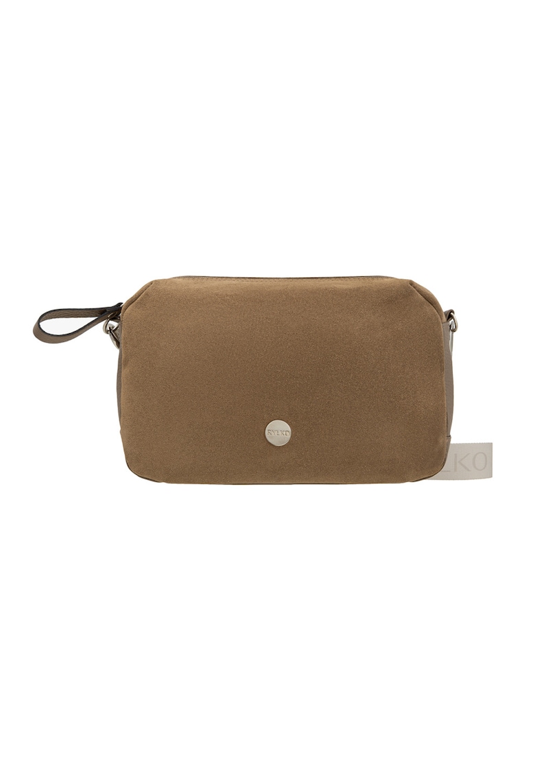 RYLKO - Geanta crossbody din piele si piele intoarsa - Maro